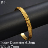 Anniyo (One Piece) Wholesale Dubai Bangle Jewelry Gold Plated Ethiopian Bracelet Openable for Women African Arab Wedding #001802