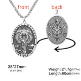 Jeshayuan 1pc Metatron's Cube Necklace Archangel Metatron Necklace Medal Pendant Protection Religious Amulet Jewelry For Men