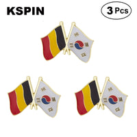 Denmark & Pakistan Flag Lapel Pin Friendship Flag Badge Flag pin 3pcs A Lot