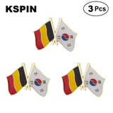 Denmark & Pakistan Flag Lapel Pin Friendship Flag Badge Flag pin 3pcs A Lot