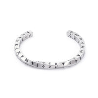 New Vintage 316L Stainless Steel Mobius Bangles For Men Fashion Nordic Vikings Letter Bracelets Party Jewelry Gifts Wholesale