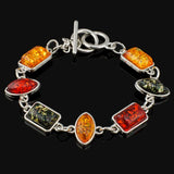 Gracious Baltic Simulated Synthetic Honey Multicolor Chic Link Bracelets & Bangles Bracelets For Women L81301