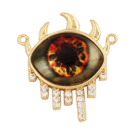 Newest Classic Amulet Turkish Blue Evil Eye Charm Pendant,18K Gold Cubic Zirconia CZ Paved,Jewelry Necklace Bracelet Supply L30