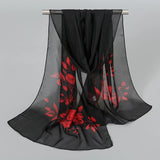 Indian Style New Chiffon Scarves Women Breathable Thin Simulation Silk Scarf Ladies Shawl And Wraps Women Printing Hijab Stole