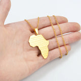 Anniyo Africa Map Pendant Necklaces African Jewelry Hip-Hop Party Wedding Charms Stainless Steel @200821