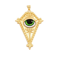 Newest Classic Amulet Turkish Blue Evil Eye Charm Pendant,18K Gold Cubic Zirconia CZ Paved,Jewelry Necklace Bracelet Supply L30