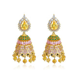 Gypsy Jewelry Retro Ethnic Indian Jhumka Crystal Small Bells Beads Drop Tassel Earrings Women Bohemian Statement Jhumki Tribal