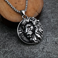 Animal Lion Titanium Steel Pendant Fashionable and Personalized European and American Style Jewelry Stainless Steel Necklace