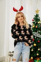 ZEKYE Christmas Sweater Woman Women's Clothing Winter Women's Sweater Women's Dress Long Sleeve Red Sweater Pull Y2k Pullover