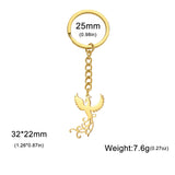 Skyrim Phoenix Pendant Stainless Steel Keychain Men's and Women's Couple Fashion Party Birthday Gift Jewelry Gift New 2025