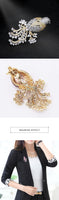 SUYU National Style Retro Color Copper Inlaid Cubic Zirconia Animal Suit Jacket Gift Accessories Female Magpie Brooch
