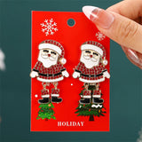 New Fashion Soldier King Pendant Earrings for Women Cute Animal Koala Rhinestone Bells Drop Earring New Year Holiday Jewelry
