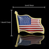 American Flag Hat Tie Tack Badge 3D Waving Lapel Pin United States Paint Pin Brooch Decor