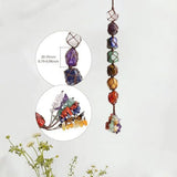7 Chakras Crystal Hanging Ornament Mysterious Charming Car Hanging Pendant Handmade Natural Stone Ornaments