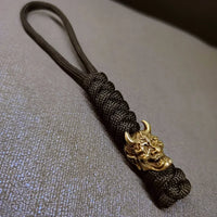 Vintage Hand-knitted Lanyard Keychain Biker helmet Pendant Paracord Rope weave Accessories Bag Hanging Handmade Car Keyring