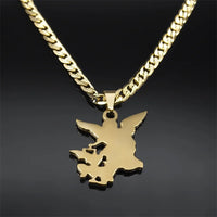SAINT MICHAEL PROTECT US Archangel Stainless Steel Pendant Necklace for Women Men Gold Color Necklace Choker Jewelry Collares