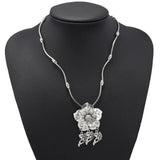 Ethnic Antique Silver Color Moon Choker Necklaces for Women Boho Turquoise Necklace Girls Party Jewelry Gifts