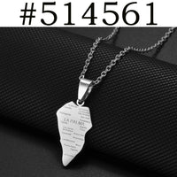 Anniyo Spain La palma Islands Map Pendant Neckalces For Women Girls Stainless Steel Ethnic Jewelry #514162