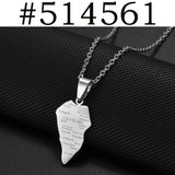 Anniyo Spain La palma Islands Map Pendant Neckalces For Women Girls Stainless Steel Ethnic Jewelry #514162