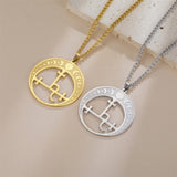 EUEAVAN Lilith Demon Seal Necklace Stainless Steel Vintage Satan Solomon Symbol Pendant Choker Amulet Jewelry Gift Wholesale