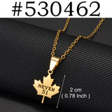 Canada Flag and Map Necklaces For Women Stainless Steel Canadian Maple Leaf Jewelry #530362