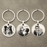 Custom Keychain with Photo,Cat Picture Keychain,Personalized Dog Memorial Gifts,Keychain Your Name, Father Boyfriend  Gift