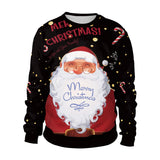 [You're My Secret]Women Autumn Winter Long Sleeve Crew Neck Pullover Tops Christmas Party Santa Claus Printed Casual Sweatshirts