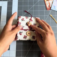 Handcrafted Pocket Devotional - Faith Edition Cross-Shaped Fabric Pouch Sewing Pocket Devotional with Cross Saint Images Prayers