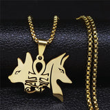 Egyptian Scarab Eye of Ra Horus Symbol Necklaces Stainless Steel Gold Color Ankh Key Of Life Necklace Jewelry collares N2336S01