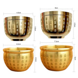 Durable Pure Brass Cornucopia Wealth Attracting Small Mini Baifu Rice Cylinder 4.5-7cm Baifu Jar Cup Home Decoration Accessories