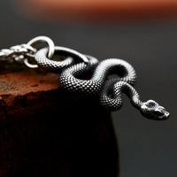 Beier Fashion Vintage Women Men Snake Stainless Steel Pendant Chain Necklace Jewelry LLBP8-492P