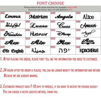 Bangles for Women Personalized Custom Carving 1-4 Names  Round Pendant Stainless Steel Friendship Bracelet Jewelry Pulsera Mujer
