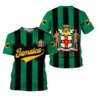 All Over Print Jamaica Flag T-shirt For Men Summer O'neck T Shirts Clothes Men's Short Sleeves Oversized Tshirt Tops