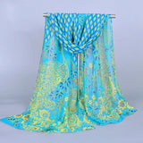 Indian Style New Chiffon Scarves Women Breathable Thin Simulation Silk Scarf Ladies Shawl And Wraps Women Printing Hijab Stole
