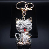 Cute Sweet Colorful Full Crystal Big Bear Key Chain Alloy Rhinestone Fashion Bag Accessories Keyring Jewelry Wholesale N9029
