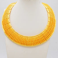 GDJWRI Indian Dubai Fashion Irregular Necklace And Earrings Sets For Women Ethiopian Bridal 24k Gold Color Jewelry Set Wedding