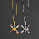 Anniyo 2.5cm Ashur Lama,Lamma Pendant Necklaces Winged Lamassu is an Assyrian Protective Deity Jewelry #370121