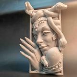 Medusa Figurine Bookends, Decorative Plastic Statue for Shelf, Desk, and Room Ambiance, Versatile Indoor Decor