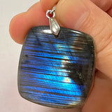 Pendant Natural Stone Irregular Shape Blue Purple Labradorite Pendant for Women Men Jewelry 1Pcs