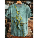Retro Men's T Shirt Art Abstract Geometric Retro Print Casual Short Sleeve T-Shirts Beach Vacation Fashion Loose Men's Clothing