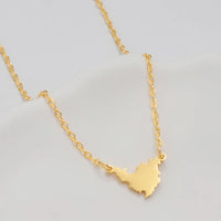 Anniyo 1.5cm Small Stainless Steel Sint Maarten & Saint-Martin Necklaces SXM Jewelry #326721