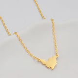 Anniyo 1.5cm Small Stainless Steel Sint Maarten & Saint-Martin Necklaces SXM Jewelry #326721