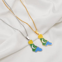 Anniyo Comores Map Necklaces for Women Comoros Jewelry Grand Comore Island @365321
