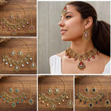 Water Drop Pendant Hollowed-out Tassel Jewelry Set Hollowed Out Ethnic Style Women Jewelry Set Vintage Exaggeration