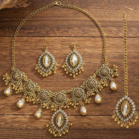 Water Drop Pendant Hollowed-out Tassel Jewelry Set Hollowed Out Ethnic Style Women Jewelry Set Vintage Exaggeration