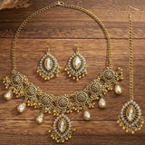 Water Drop Pendant Hollowed-out Tassel Jewelry Set Hollowed Out Ethnic Style Women Jewelry Set Vintage Exaggeration