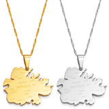 Anniyo Antigua Necklaces for Women Girls Gold Color Antigua Map Pendant  Jewelry Waladli/Wadadli #135521