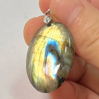 Pendant Natural Stone Irregular Shape Blue Purple Labradorite Pendant for Women Men Jewelry 1Pcs
