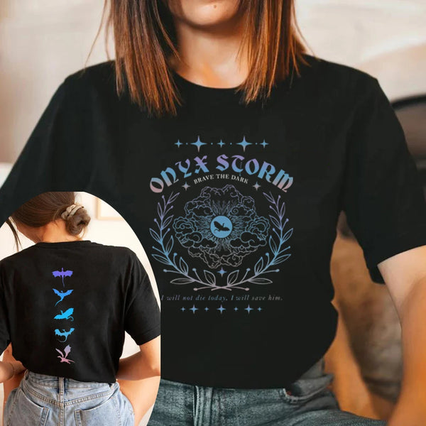 Onyx Storm Basgiath War College T Shirt Xaden Riorson T-shirts Unisex Short Sleeve Tshirts Vintage T-Shirts Bookish Gift Shirt