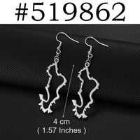 Anniyo New Arrivals Mayotte Big Earrings for Women Girls France Jewelry Stainless Steel Metal Hyperbole Ornaments #520162
